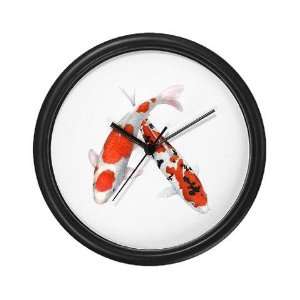  Two Varieties of Koi Fish Wall Clock by 