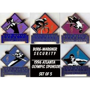  1996 Atlanta Olympic Borg Warner Sponsor Pins   Olimpiadas 
