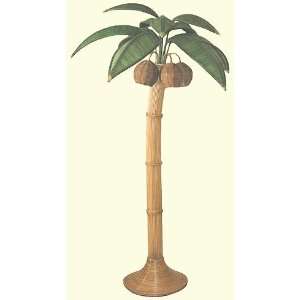  Rattan Palm Tree Wood Floor Lamp 