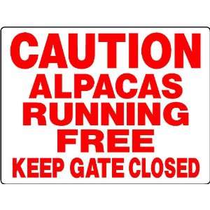  ALPACA KEEP GATE CLOSED SIGN 3118 