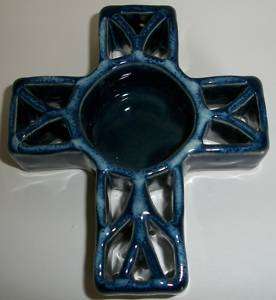 Bay Pottery, Broadway, VA, Handcrafted Cross Candle Pot  