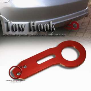 Honda Civic 88 89 90 91 Red Aluminum Rear Tow Hook Set  