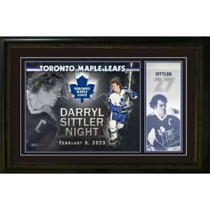  Darryl Sittler Signed and Framed 4 x 10 Replica Stadium 