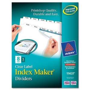  Avery Index Maker Clear LabelDivider with White Tabs   40 