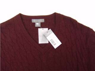 Daniel Cremieux 100% Royal Alpaca Mens Soft Sweater V Neck Cable Knit 
