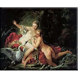  Leda and the Swan 16x13 Streched Canvas Art by Boucher 