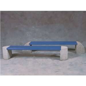 Petersen Ridgway 7.8 ft. Concrete and Steel Commercial Backless Bench 