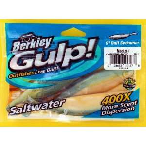  Berkley Gulp Saltwater 6 Bait Swimmer   3 ct Mackerel 