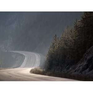  Scene of a Mountain Highway, Jasper, Alberta, Canda 