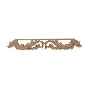 29 3/4W 4 1/2H x 1 1/4D Acanthus Leaf Onlay, Alder