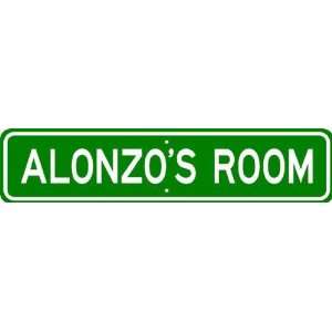  ALONZO ROOM SIGN   Personalized Gift Boy or Girl, Aluminum 