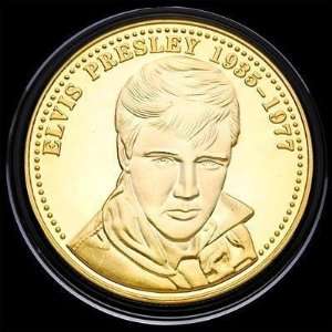    Elvis Presley 24KT Gold Plated Memorial Coin 