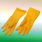 Yellow Clean & Wash Household Latex Rubber Gloves Size L Large