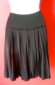BCBG black bubble hem * drop waist skirt $106 nwt M  
