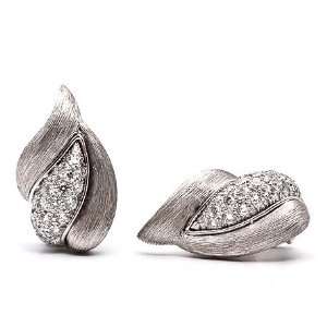  HENRY DUNAY 1.75cts Sabi Diamond Platinum Earrings 