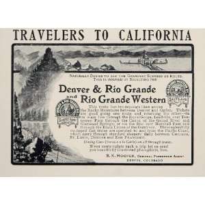  1901 Vintage Ad Denver & Rio Grande Western Railroad 