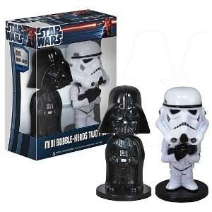  Star Wars Darth Vader and Stormtrooper Mini Bobble Heads 