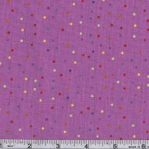  45 Wide Hen Rietta Polka Dots Purple Fabric By The Yard 