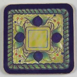  Mikasa Arabella Cork Back Square Coaster, Fine China 