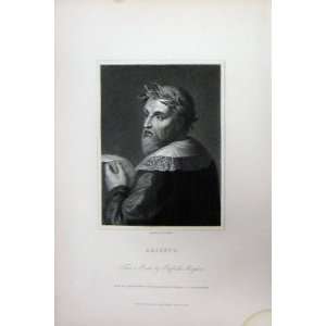   Charles Knight Ludgate 1833 Antique Portrait Ariosto