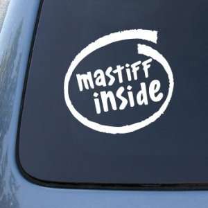  MASTIFF INSIDE   Car, Truck, Notebook, Vinyl Decal Sticker 