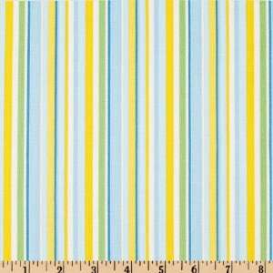   Wide Sophie Stripes Blue Fabric By The Yard Arts, Crafts & Sewing