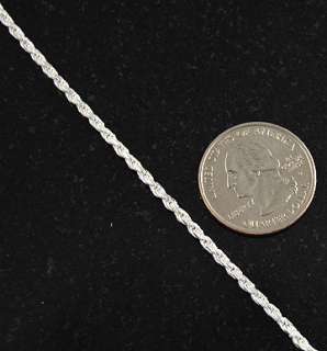 Sterling Silver Diamond Cut Rope 2.5mm Necklace Chain Solid .925 Italy 