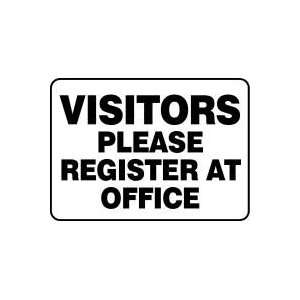   Please Register At Office 10 x 14 Aluminum Sign