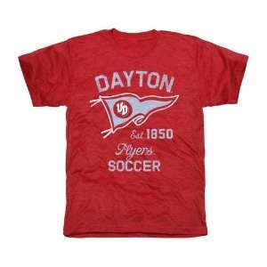  Dayton Flyers Pennant Sport Tri Blend T Shirt   Red 