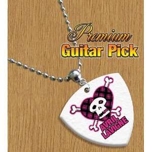  Avril Lavigne Chain / Necklace Bass Guitar Pick Both Sides 