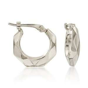 14kt White Gold Hoop Earrings Jewelry