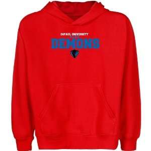  DePaul Blue Demons Youth Red University Name Pullover 