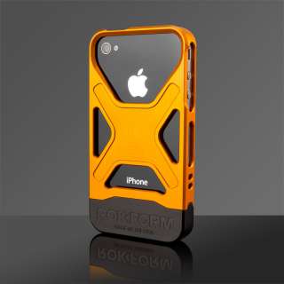 Rokform iPhone 4 & 4S Case Rokbed Fuzion Cover Orange 817667010651 