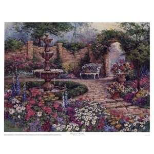  Tranquil Garden by Barbara Mock 17x13