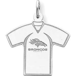  Sterling Silver NFL Denver Broncos Football Jersey Charm 