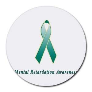   Mental Retardation Awareness Ribbon Round Mouse Pad
