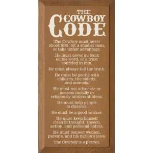  The Cowboy Code Wooden Sign