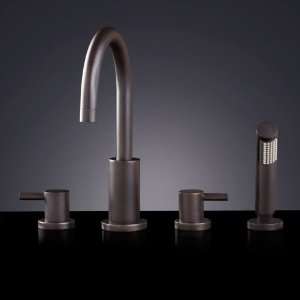  Rotunda Roman Tub Faucet with Hand Shower   Oil Rubbed 