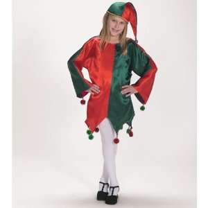  Satin Jingle Elf Child Costume