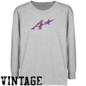   Aces Youth Ash Distressed Logo Vintage T shirt 