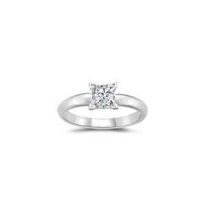   Carat 18K White Gold Four Prong Diamond Engagement Ring (H I/SI1) 6.5