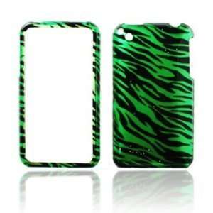  TITANIUM IPHONE 3G / 3GS GREEN ZEBRA DESIGN HARD FACEPLATE 