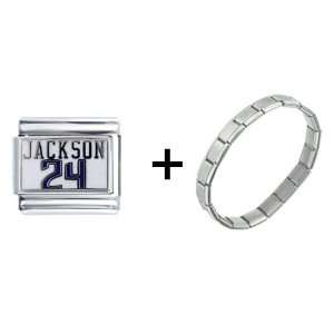  Nba Jackson #24 Italian Charm Pugster Jewelry