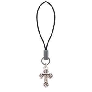   Cross with Beaded Decoration Cell Phone Charm [Jewelry] Jewelry
