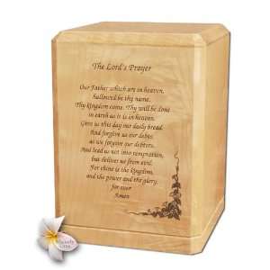  Lords Prayer Classic Maple Wood Cremation Urn