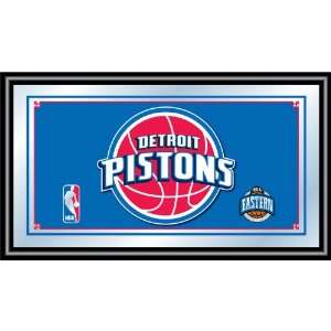 Detroit Pistons NBA Framed Logo Mirror   Game Room Products Mirrors 