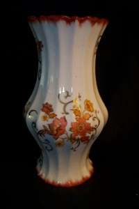 Antique French Couleuvre Limoges France Floral Vase  