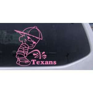  Pee on Texans Car Window Wall Laptop Decal Sticker    Pink 