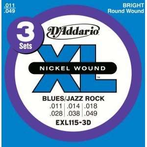   Pack Environmental XL Jazz Rock, .011   .049, EXL115 3D Electronics