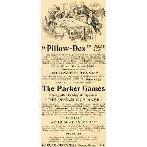   Ad Parker Games PillowDex Post Office Cuba War   Original Print Ad